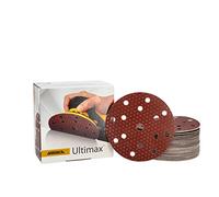Mirka Papier abrasif Ultimax Ø150 mm autoagrippant P180 15 trous pour ponceuses – 50 pcs