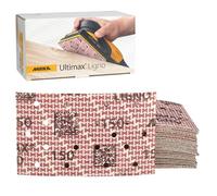Mirka Feuilles Abrasives pour Bois 81x133mm, Grain P150, Papier Haute Résistance, Système Multifit, Fixation Auto-Agrippante, Lot de 50