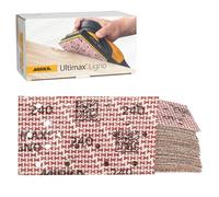 Mirka Feuilles Abrasives pour Bois Ultimax Ligno 81x133mm, Grain P240, Papier Résistant, Fixation Auto-Agrippante, Perforation Multifit, Lot de 50