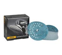 Mirka Galaxy Papier abrasif époxy 125mm autoagrippant grain 100 pour poncer l'époxy, le bois, l'époxy, le rivertable / 50 pcs disques abrasifs