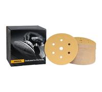 Mirka Gold Papier abrasif universel Ø 150mm autoagrippant 7 trous, grain P80, 100 pces/Pour poncer le plâtre, le mastic, les panneaux de particules, le bois, la peinture