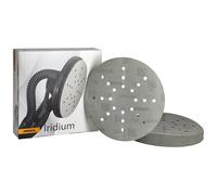Mirka Iridium papier abrasif Ø 225mm autoagrippant grain 120/25 disques/Pour ponceuse de cloisons sèches mur et plafond/Ponçage de peinture, mastic, apprêt, bois, acier, matériaux minéraux