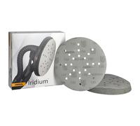 Mirka Iridium Papier abrasif Ø 225mm autoagrippant grain 150/25 disques/Pour ponceuse de cloisons sèches mur et plafond/Ponçage de peinture, mastic, apprêt, bois, acier, matériaux minéraux