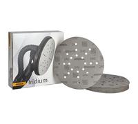 Mirka Iridium Papier abrasif Ø 225mm autoagrippant grain 240/25 disques/Pour ponceuse de cloisons sèches mur et plafond/Ponçage de peinture, mastic, apprêt, bois, acier, matériaux minéraux