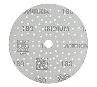 MIRKA Iridium Papier abrasif Premium Ø 150mm autoagrippant 121-trous, grain 180, 10 pces - Pour poncer la peinture, le mastic, l'apprêt, le bois, l'acier, les matériaux minéraux, le plastique