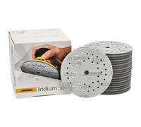 Mirka Iridium Soft Disques abrasifs Ø 125 mm/Grain P1200 / autoagrippant Multifit / 20 pièces/Abrasifs à base de mousse pour un ponçage à sec précis, ponçage de vernis, finition