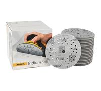Mirka Iridium Soft Disques abrasifs Ø 125 mm/Grain P1500 / autoagrippant Multifit / 20 pièces/Abrasifs à base de mousse pour un ponçage à sec précis, ponçage de vernis, finition