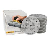 Mirka Iridium Soft Disques abrasifs Ø 125 mm/Grain P2000 / autoagrippant Multifit / 20 pièces/Abrasifs à base de mousse pour un ponçage à sec précis, ponçage de vernis, finition