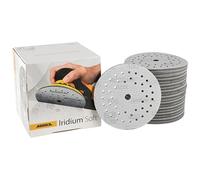 Mirka Iridium Soft Disques abrasifs Ø 125 mm/Grain P400 / autoagrippant Multifit / 20 pièces/Abrasifs à base de mousse pour un ponçage à sec précis, ponçage de vernis, finition
