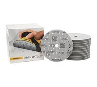 Mirka Iridium Soft Disques abrasifs Ø 150 mm/Grain P1500 / autoagrippant Multifit / 20 pièces/Abrasifs à base de mousse pour un ponçage à sec précis, ponçage de vernis, finition