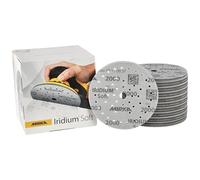 Mirka Iridium Soft Disques abrasifs Ø 150 mm/Grain P2000 / autoagrippant Multifit / 20 pièces/Abrasifs à base de mousse pour un ponçage à sec précis, ponçage de vernis, finition