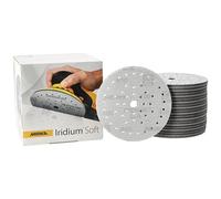 Mirka Iridium Soft Disques abrasifs Ø 150 mm/Grain P400 / autoagrippant Multifit / 20 pièces/Abrasifs à base de mousse pour un ponçage à sec précis, ponçage de vernis, finition