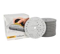 Mirka Iridium Soft Disques abrasifs Ø 150 mm/Grain P500 / autoagrippant Multifit / 20 pièces/Abrasifs à base de mousse pour un ponçage à sec précis, ponçage de vernis, finition