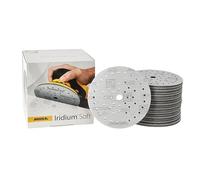 Mirka Iridium Soft Disques abrasifs Ø 150 mm/Grain P600 / autoagrippant Multifit / 20 pièces/Abrasifs à base de mousse pour un ponçage à sec précis, ponçage de vernis, finition