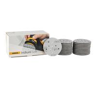 Mirka Iridium Soft Disques abrasifs Ø 77 mm/Grain P1000 / autoagrippant Multifit / 20 pièces/Abrasifs à base de mousse pour un ponçage à sec précis, ponçage de vernis, finition