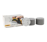 Mirka Iridium Soft Disques abrasifs Ø 77 mm/Grain P600 / autoagrippant Multifit / 20 pièces/Abrasifs à base de mousse pour un ponçage à sec précis, ponçage de vernis, finition