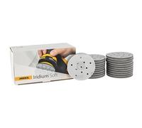Mirka Iridium Soft Disques abrasifs Ø 77 mm/Grain P800 / autoagrippant Multifit / 20 pièces/Abrasifs à base de mousse pour un ponçage à sec précis, ponçage de vernis, finition