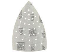 MIRKA Iridium Triangle de ponçage Papier abrasif Premium 100x152x152mm 36 trous autoagrippant grain 180, 50 pcs - Pour poncer la peinture, mastic, apprêt, bois, acier, minéraux, plastique