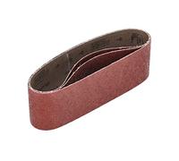Mirka Lot de 3 bandes abrasives en tissu pour ponceuse à bande, 75 x 533 mm, grain P40, rouge, de qualité supérieure