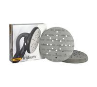 MIRKA Iridium papier abrasif Ø 225mm autoagrippant grain 80-25 disques - Pour ponceuse de cloisons sèches mur et plafond - Ponçage de peinture, mastic, apprêt, bois, acier, matériaux minéraux