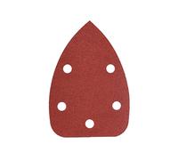 Mirka Red Delta Lot de 5 papiers abrasifs pour ponçage du bois, du métal et du plastique 100 x 140 x 140 mm 5 trous Grain P180