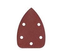 Mirka Red Delta Lot de 5 papiers abrasifs pour ponçage du bois, du métal et du plastique 100 x 140 x 140 mm 5 trous Grain P60