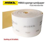 Mirka-Papier Abrasif Éponge Déchiré À La Main,Auto Sheet Metal Paint Car,Sand Yellow,Grain 115,125,320,400,600,800,50 Pcs -800 Grit 50pcs-A