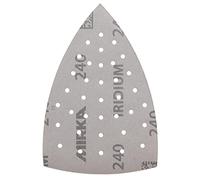 MIRKA Iridium Triangle de ponçage Papier abrasif Premium 100x152x152mm 36 trous autoagrippant grain 240, 10 pces - Pour poncer la peinture, mastic, apprêt, bois, acier, minéraux, plastique