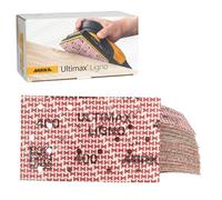 Mirka Papier Abrasif Ultimax Ligno 81x133mm, Grain P400, Pour Usage Intensif sur Bois, Fixation Auto-Agrippante, Système Multifit, 50 Pièces