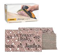Mirka Papier Abrasif Ultimax Ligno, Grain P120, 81x133mm, Pour Ponçage Fin du Bois, Fixation Auto-Agrippante, 50 Pièces