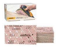 Mirka Papier de Ponçage Ultimax Ligno, Grain P220, 81x133mm, Pour Travaux sur Bois, Fixation Auto-Agrippante, 50 Pièces