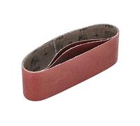 Mirka Red 3 pièces bandes abrasives en tissu 75x533mm / grain P60 / bande abrasive de haute qualité pour ponceuses à bande/Pour le ponçage du bois et du métal