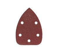 Mirka Red Delta Lot de 5 papiers abrasifs pour ponçage du bois, du métal et du plastique 100 x 140 x 140 mm 5 trous Grain P40