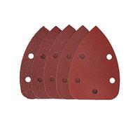 Mirka Red Ponceuse Delta Papier abrasif Bois Triangles de ponçage / 100x140x140mm / autoagrippant / 5 trous/grain P40, P60, P80, P120, P180 / 5 pièces/pour poncer le bois, le métal, le plastique