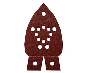 Mirka Red Ponceuse Delta Papier abrasif Bois Triangles de ponçage / 95x135x135 mm/autoagrippant / 13 trous/grain P180 / 5 pièces/pour poncer le bois, le métal, le plastique