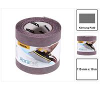 Mirka Abranet Rouleau de ponçage filet 115 mm x 10 m autoagrippant/grain P320 / 1 rouleau/pour poncer le bois, le mastic, la peinture, le plastique / 545BY001323R