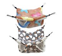 MIRKUZI Couchages pour petits animaux Lot de 2 nids pour hamsters, maisons, cachettes, grottes chaudes, cages pour cochons d'Inde, abris pour petits animaux, hamacs pour cochons d'Inde.