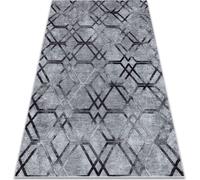MIRO 51805.803 Tapis de lavage Géométrique, caillebotis antidérapant - gris gris 80x150 cm