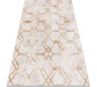 MIRO 51805.804 Tapis de lavage Géométrique, caillebotis antidérapant - jaune d'or 120x170 cm
