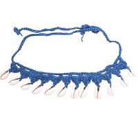 Miro Boho Chic Collier ras du cou tissé à la main en crochet avec coquillages naturels Style bohème pour été Taille unique, taille unique, Coton coton Coquillages naturels Fibre naturelle, Coquille