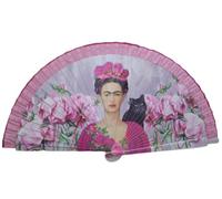 Miro Boho Chic - Éventail Frida élégance et tradition dans un éventail au design exclusif cadeau original pour femme cadeau ami invisible, Frida avec chat, Talla Unic