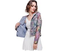Miro Boho Chic Lanzarote Veste en jean réversible pour femme Motif Giacca da Donna Tailles S à XXL, Prime Mult, S
