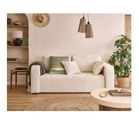 Miro - canapé droit 2 places - en velours texturé - Beige