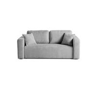 Miro - canapé droit 2 places - en velours texturé - Gris