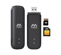 MIRO UF1 4G LTE Adaptateur réseau USB WiFi Vitesse 150 Mbit/s Double SIM/SD Dongle sans fil Interface Wi-Fi USB 2.0 Adaptateur WiFi pour ordinateur de bureau PC portable