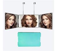 Miroir 3 Faces Coiffure Rasage LINFE Suspendu RéTractable RéGlable Miroir de Douche - Vert Vert G