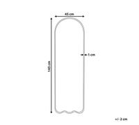 Miroir 45 x 145 cm blanc BUSSY
