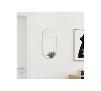 Miroir Mural Maquillage Décoration Chambre Salle de Bain Verre Ovale vidaXL