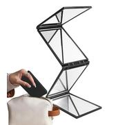 Miroir à 3 voies pour coupe de cheveux, miroirs de maquillage de voyage pliables se lf coiffant portable pour couper la tête de rasage, encolure 36 0° à trois volets voir le dos tressage DI Y