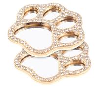 Miroir à griffes de chat, 2 pièces, accessoires, étui de téléphone, fournitures de bricolage, miroir de maquillage en forme de patte de chat, strass/719